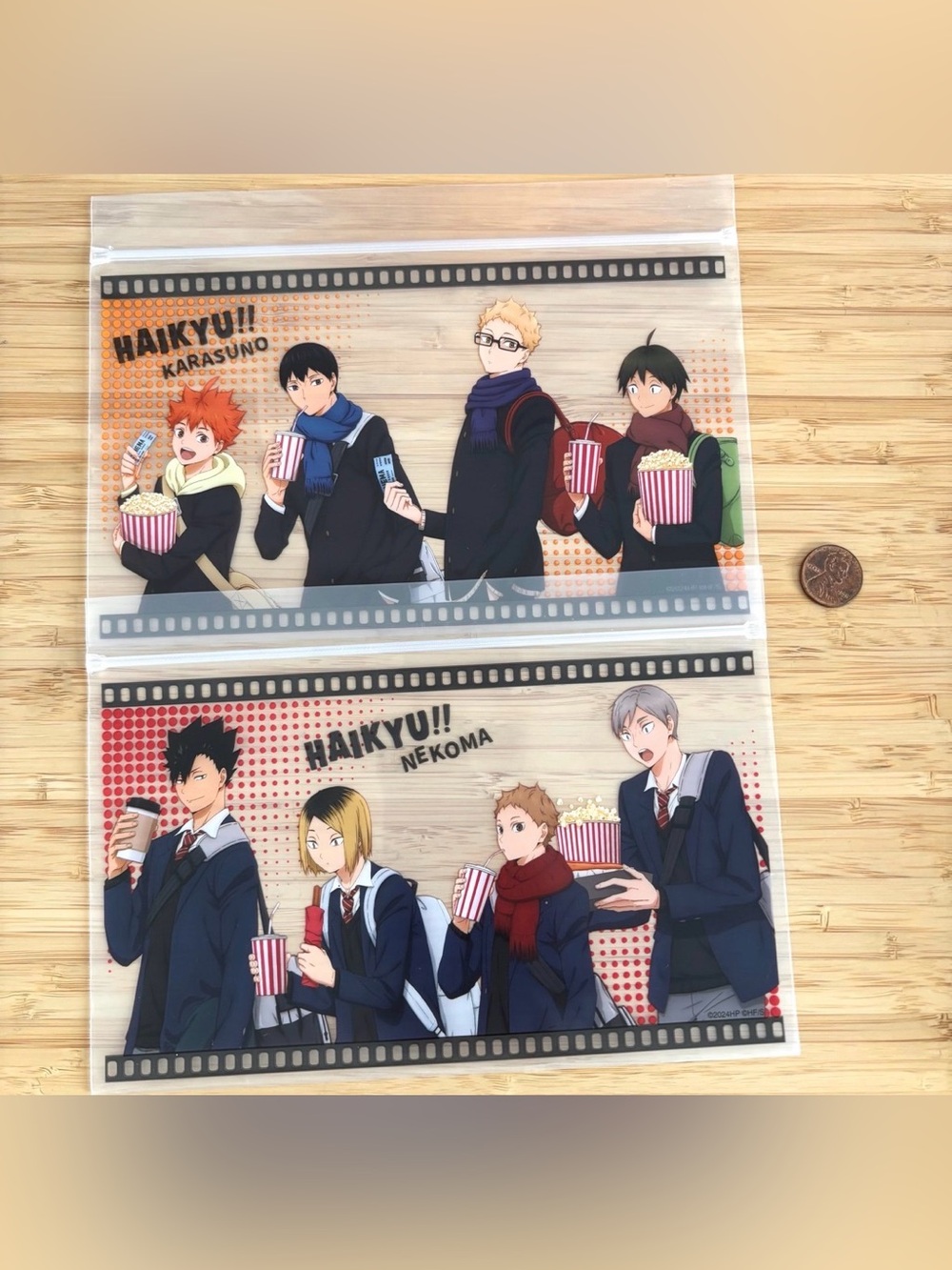 Rare Haikyuu movie zip lock bags Nekoma & Karasuno